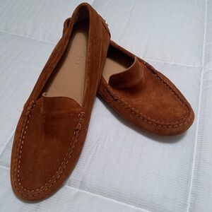 M. Gemi - Chestnut Color Nappa Suede “Felize” Classic Driving Moccasin Size 41